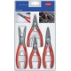 Pinces droites pour circlips intérieur et extérieur de 12/60mm - coffret de 4 pcs