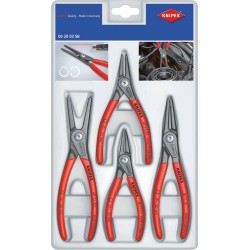 Pinces droites pour circlips intérieur et extérieur de 12/60mm - coffret de 4 pcs