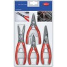 Pinces droites pour circlips intérieur et extérieur de 12/60mm - coffret de 4 pcs