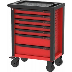 Servante d'atelier 7 tiroirs composée de 176 outils - modules finition carbone
