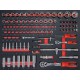 Servante d'atelier 7 tiroirs composée de 176 outils - modules finition carbone