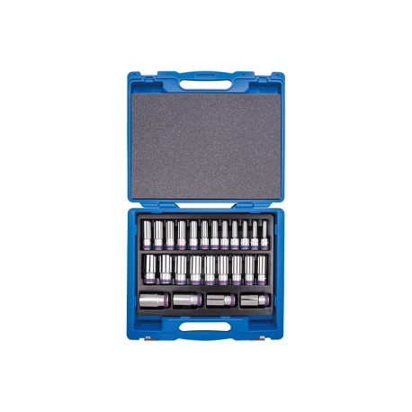 Coffret de douilles longues métriques 1/2" - 25 pièces - King Tony