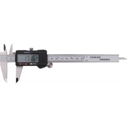 Pied à coulisse digital 150mm 1/100 avec jauge de profondeur - coffret