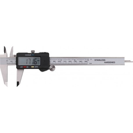 Pied à coulisse digital 150mm 1/100 avec jauge de profondeur - coffret