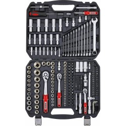Coffret de douilles 1/4" 3/8" 1/2" - 219 pcs