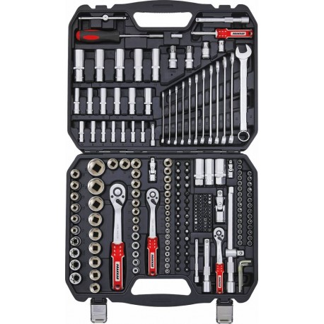 Coffret de douilles 1/4" 3/8" 1/2" - 219 pcs