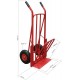 Diable 250kg avec bavette rabattable et roues gonflables