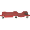 Chariot de visite monobloc PVC 6 roues pivotantes avec repose-tête – Capacité 110 kg – Dimensions 1016 x 483 x 129 mm