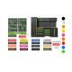 ENSEMBLE DE MEUBLES MODULAIRES POUR GARAGE (18 PCS) + JEU DE 4 MODULES EVA CARBONE POUR OUTILS