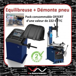 Pack démonte pneu + Équilibreuse de roue en 230V avec pack consommable OFFERT