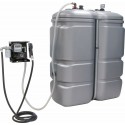 Cuve de stockage gasoil PEHD DP 1000L station avec filtre 230V 50 l/min