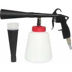 Pistolet de lavage pneumatique tête rotative avec roulement et godet PVC - Drakkar