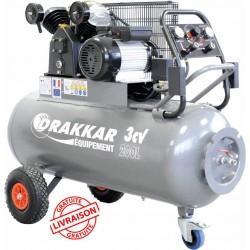 Compresseur d'air 3CV 200 litres 230V - 11274 Drakkar Equipement