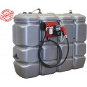 Cuve de stockage gasoil PEHD DP 2000 litres avec pompe 230V
