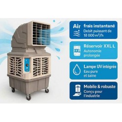 Rafraichisseur d’air mobile HYDROFRESH PRO - Climatisation gros volume