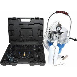 Kit purgeur/vidangeur de freins pneumatique avec bouchon et adaptateur universels