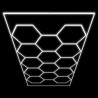 Ensemble de plafonniers LED Hexagonaux pour atelier et carrosserie - JBM