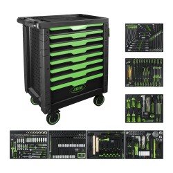 Servante d'atelier 8 tiroirs avec 289 outils - JBM