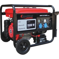 Groupe électrogène AVR monophasé essence 5500W 13CV démarrage électrique avec kit brouette - Drakkar equipement