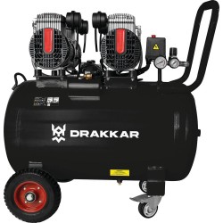 Compresseur 100L 8 bar 4CV 230V silencieux - Drakkar