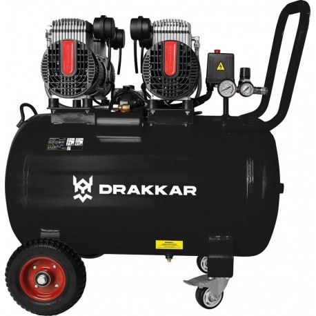 Compresseur 100L 8 bar 4CV 230V silencieux - Drakkar