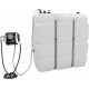 Cuve de stockage gasoil PEHD DP 1500L et pompe gasoil 50 l/min - usage intérieur