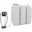 Cuve de stockage gasoil PEHD DP 1500L et pompe avec filtre 50 l/min - usage intérieur