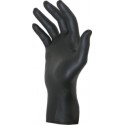 Gants jetables ambidextres nitrile 240mm noir T9 - Boîte de 100 pcs