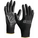 Gants de manutention enduit nitrile noir - T9 - Boite de 12 paires