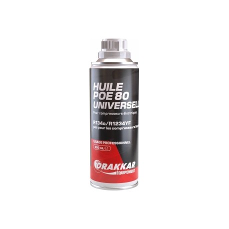 Huile climatisation universelle POE 80 250ml (sauf Sanden)