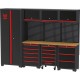 Mobilier d'atelier 4 éléments bois - finition haut de gamme - Cuisine d'atelier Drakkar