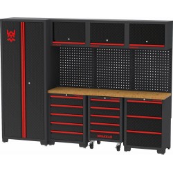 Mobilier d'atelier 4 éléments bois - finition haut de gamme - Cuisine d'atelier Drakkar