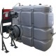 Cuve de stockage gasoil PEHD DP 2000L avec kit support, station gasoil 60 l/min, enrouleur automatique 10m Ø 20mm