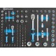 Servante d'atelier 7 tiroirs composée de 164 outils - modules mousses