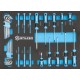 Servante d'atelier 7 tiroirs composée de 164 outils - modules mousses