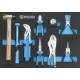 Servante d'atelier 7 tiroirs composée de 164 outils - modules mousses
