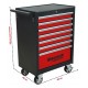 Servante d'atelier 7 tiroirs composée de 176 outils - modules finition carbone