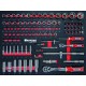 Servante d'atelier 7 tiroirs composée de 176 outils - modules finition carbone