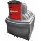 Cuve de stockage gasoil PEHD DP 2500L avec armoire intégrée pour station à gasoil 230V 50 l/min et pistolet /compteur/filtre