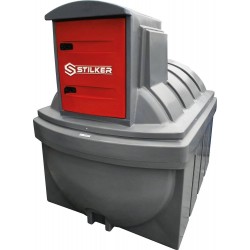 Cuve de stockage gasoil PEHD DP 2500L avec armoire intégrée pour station à gasoil 230V 50 l/min et pistolet /compteur/filtre