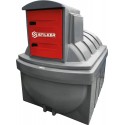 Cuve de stockage gasoil PEHD DP 2500L avec armoire intégrée pour station à gasoil 230V 50 l/min et pistolet /compteur/filtre