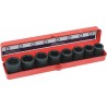 Douilles à chocs 3/4" de 26 à 38mm pour Poids lourd - coffret métallique de 8 pcs