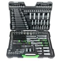 Coffret à outils 216 pièces avec douilles hexagonales 1/4", 3/8" et 1/2" - JBM