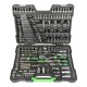 Coffret à outils 216 pièces avec douilles hexagonales 1/4", 3/8" et 1/2" finition chromée - JBM
