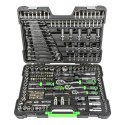 Coffret à outils 216 pièces avec douilles hexagonales 1/4", 3/8" et 1/2" finition chromée - JBM