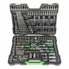Coffret à outils 216 pièces avec douilles hexagonales 1/4", 3/8" et 1/2" finition chromée - JBM