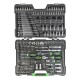 Coffret à outils 216 pièces avec douilles hexagonales 1/4", 3/8" et 1/2" finition chromée - JBM