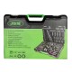 Coffret à outils 216 pièces avec douilles hexagonales 1/4", 3/8" et 1/2" finition chromée - JBM