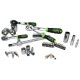 Coffret à outils 179 pièces avec douilles hexagonales 1/4", 3/8" et 1/2" finition chromée - JBM