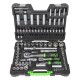 Coffret à outils 108 pièces avec douilles hexagonales 1/4" et 1/2" finition zinguée